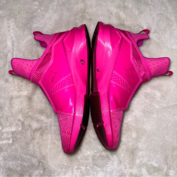 Puma Neon Pink Slip On Basketball Sneakers Size 8.5 - Picture 3 of 7